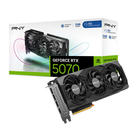 NVIDIA PNY GeForce RTX 5070 12GB Overclocked Triple Fan