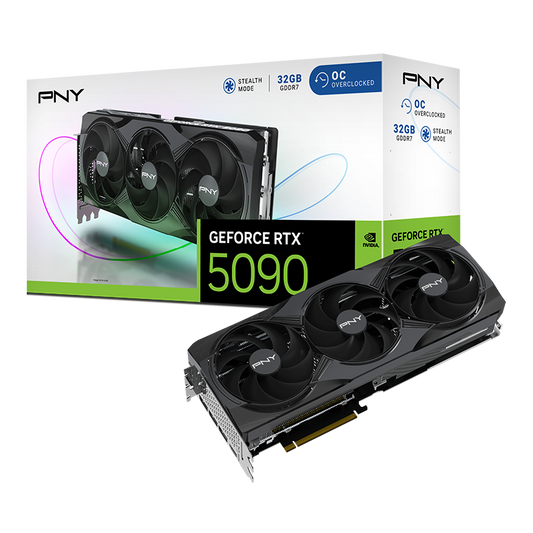 NVIDIA PNY GeForce RTX 5090 32GB Overclocked Triple Fan.
