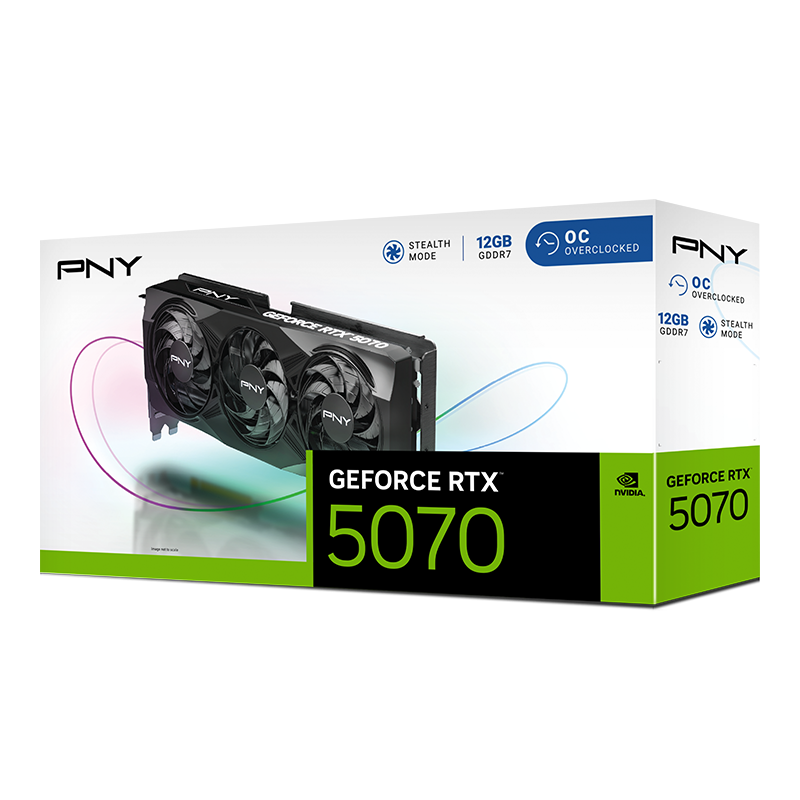 NVIDIA PNY GeForce RTX 5070 12GB Overclocked Triple Fan